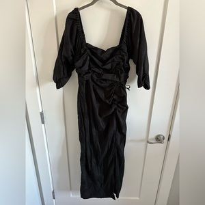 free people Black cotton dress. SIZE LARGE. Lightly worn.